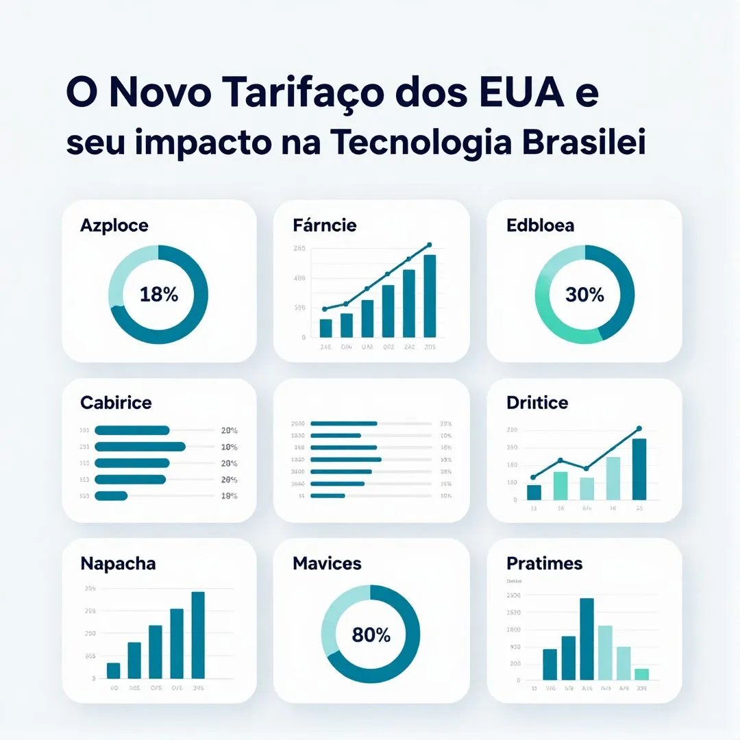 Infográfico - O Novo Tarifaço dos EUA e seu Impacto na Tecnologia Brasileira