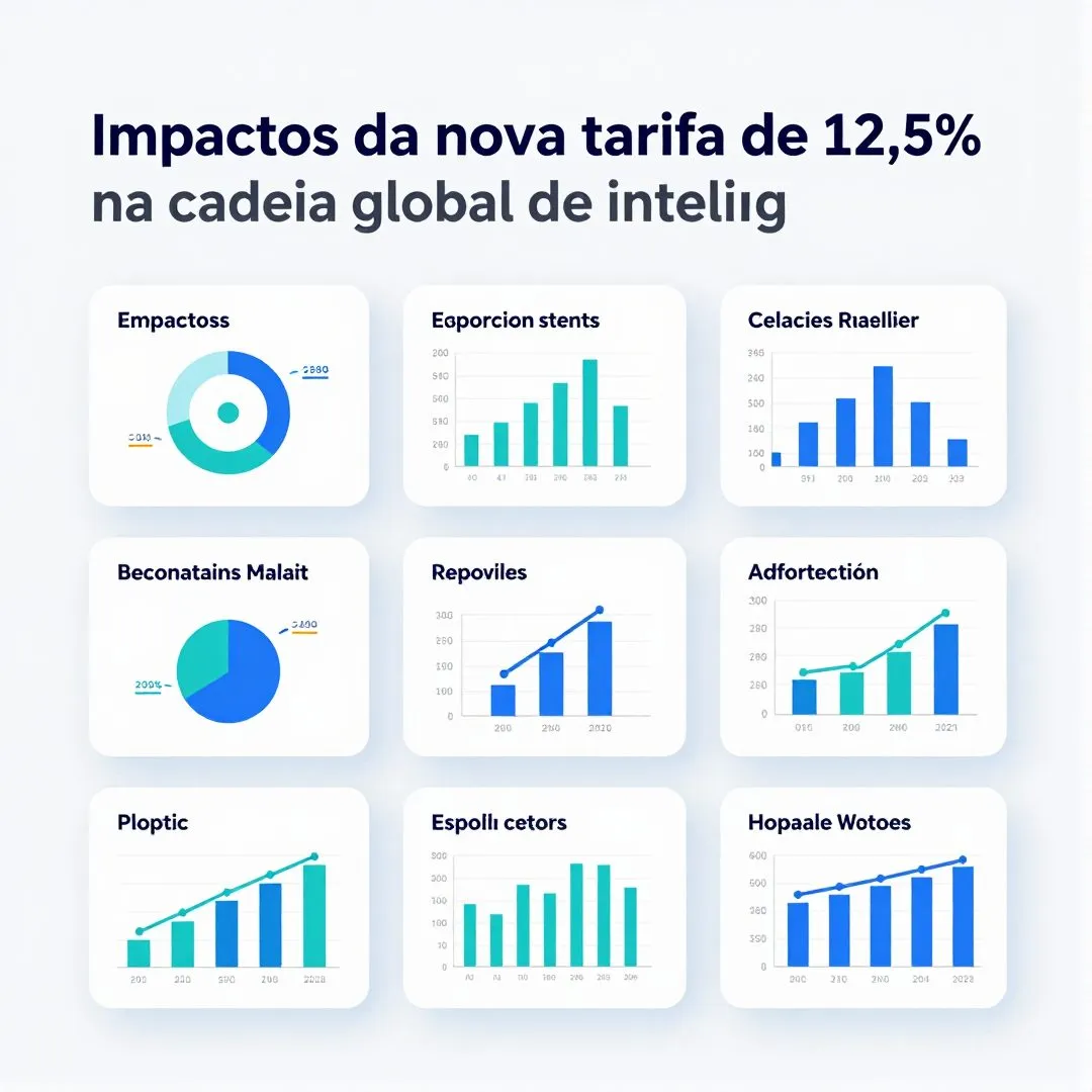 Infográfico - Impactos da nova tarifa de 12,5% na cadeia global de inteligência artificial e tecnologia brasileira