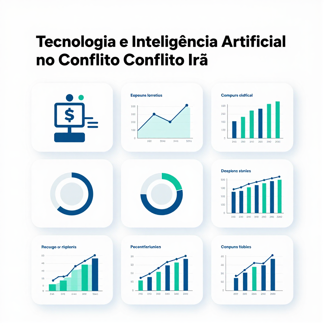 Infográfico - Tecnologia e Inteligência Artificial no Conflito entre Irã e EUA: Como a Inovação Define o Preço do Petróleo