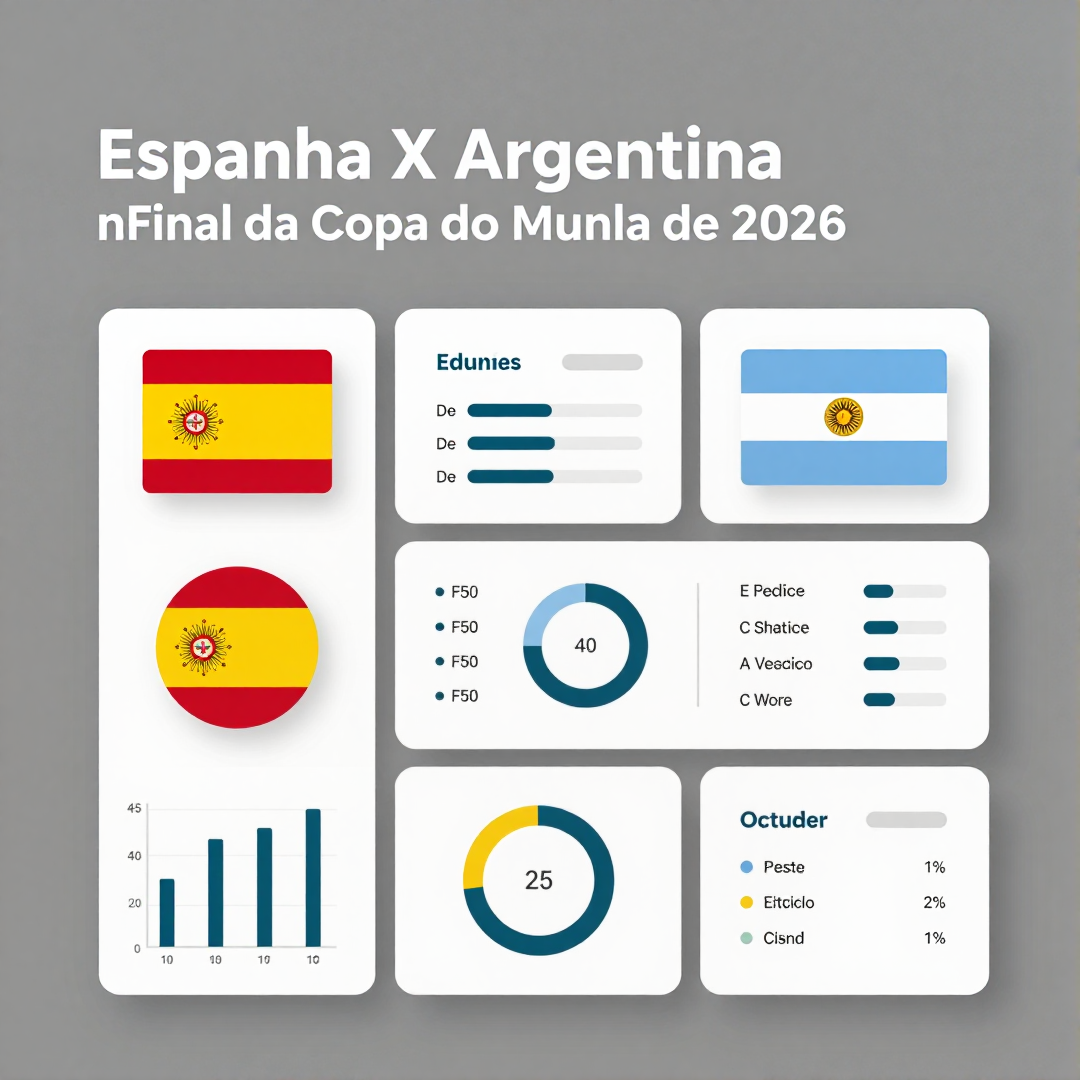 Infográfico - Espanha X Argentina na Final da Copa do Mundo de 2026: Como a Inteligência Artificial Redefine o Jogo nos Bastidores