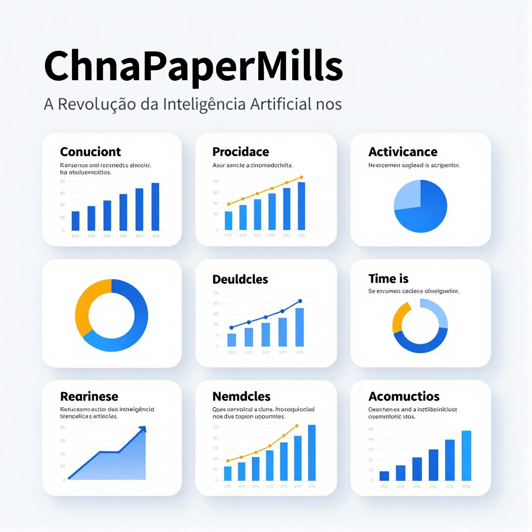 Infográfico - #ChinaPaperMills: A Revolução da Inteligência Artificial nos Laboratórios de Pesquisa Chineses