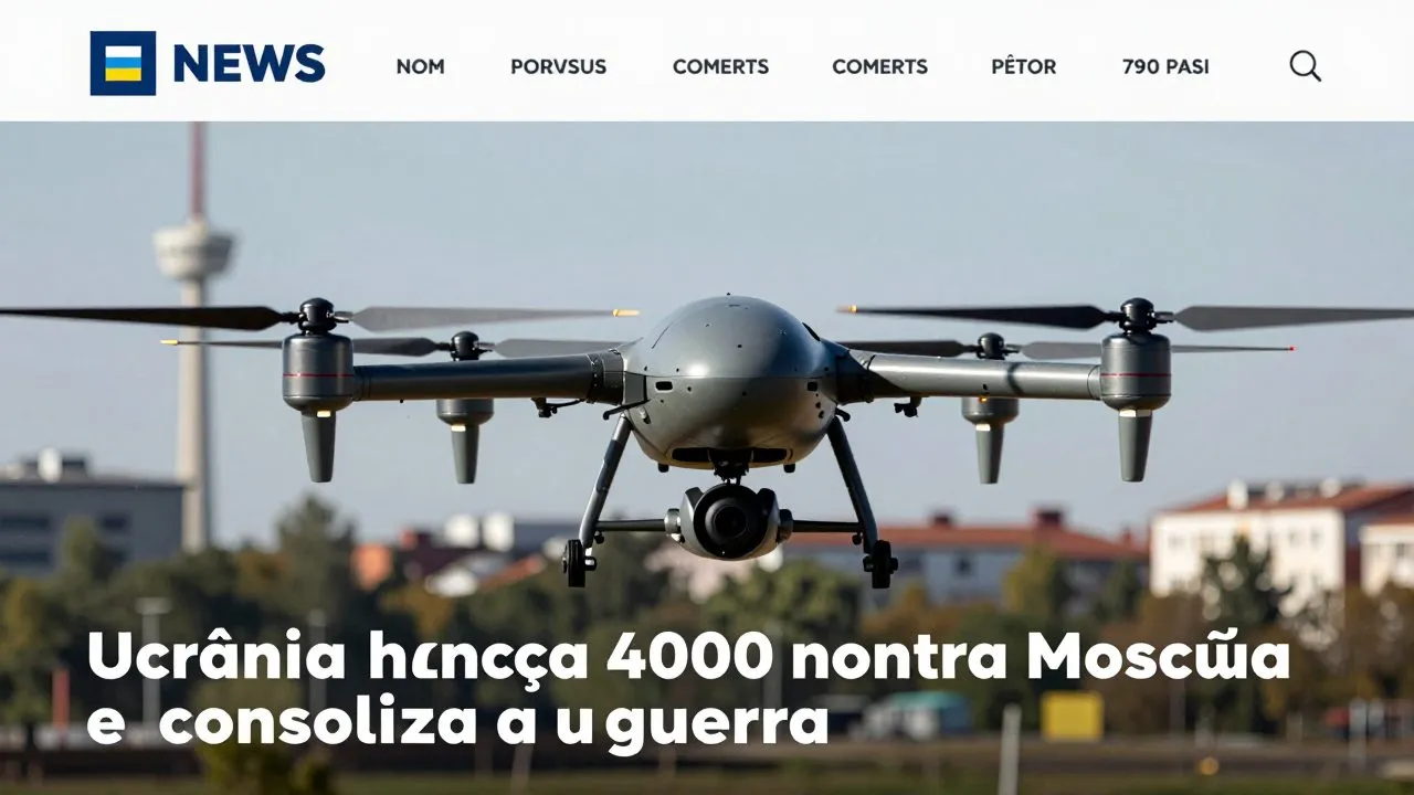 Ucrânia lança 400 drones contra Moscou e consolida a guerra de enxames inteligentes
