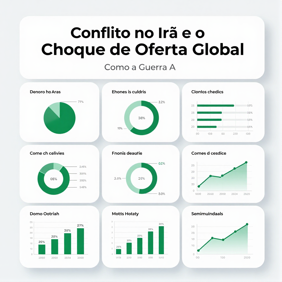 Infográfico - Conflito no Irã e o Choque de Oferta Global: Como a Guerra Afeta a Cadeia de IA e as Exportações Tecnológicas Brasileira