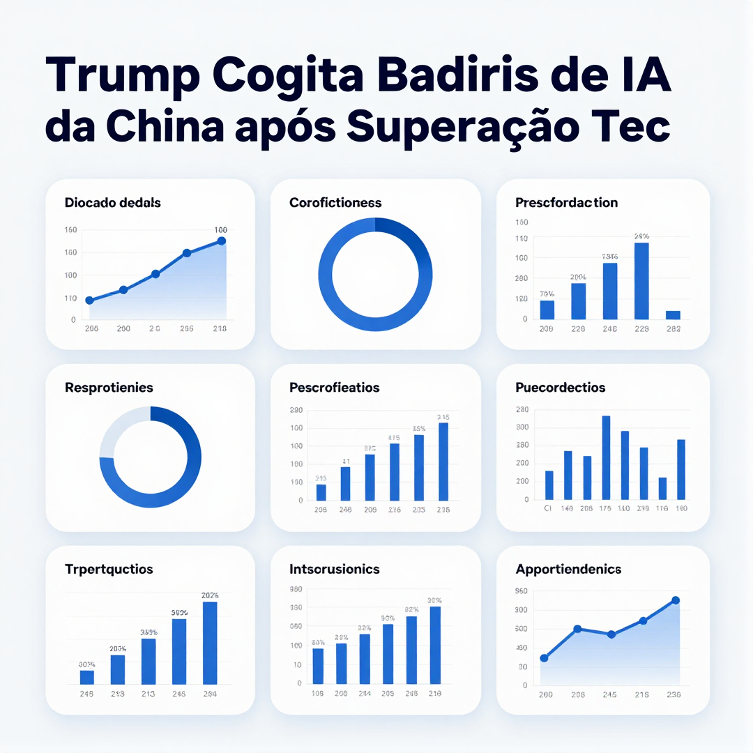 Infográfico - Trump Cogita Banir Modelos de IA da China Após Superação Tecnológica dos Estados Unidos