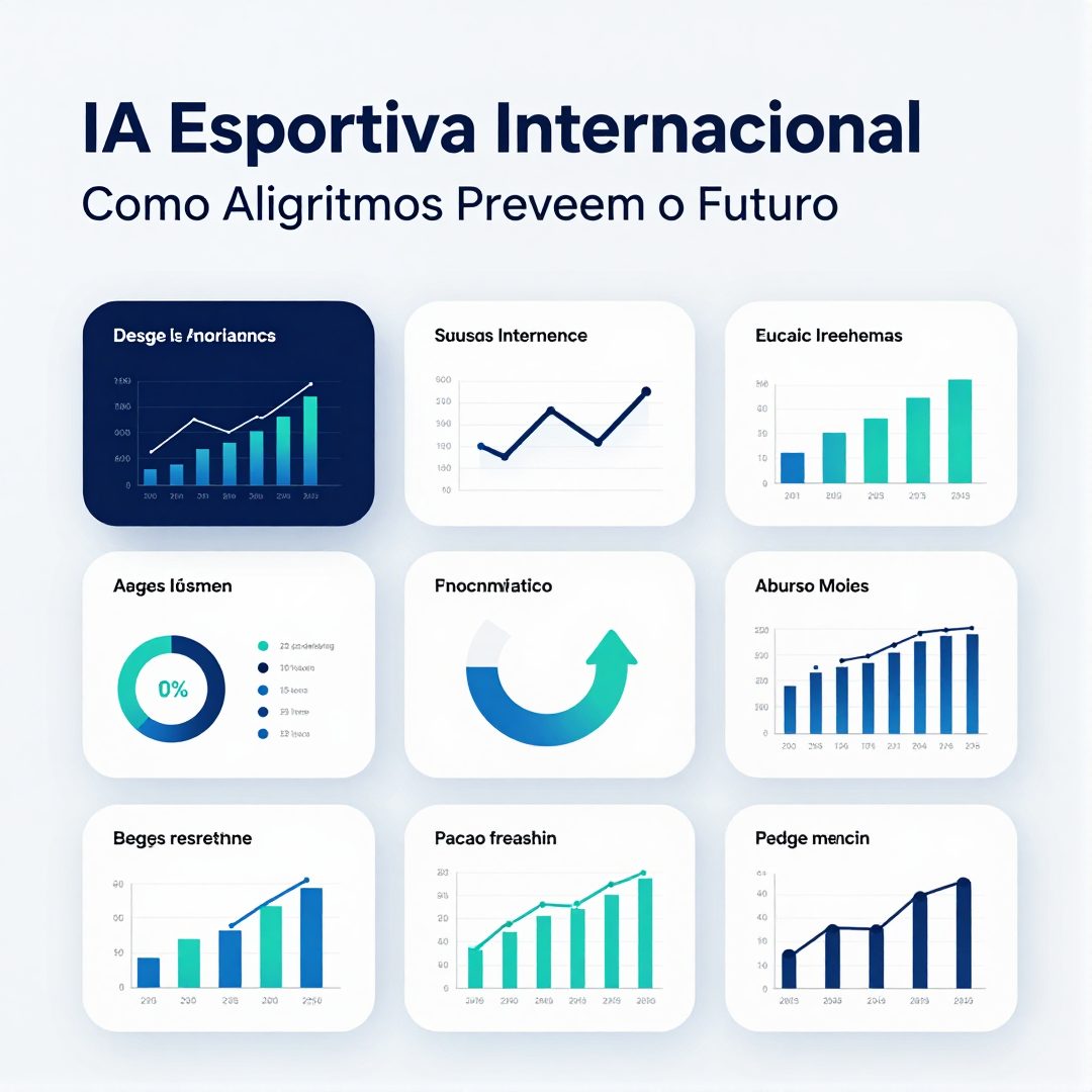 Infográfico - IA Esportiva Internacional: Como Algoritmos Preveem o Futuro do Futebol Brasileiro e Global
