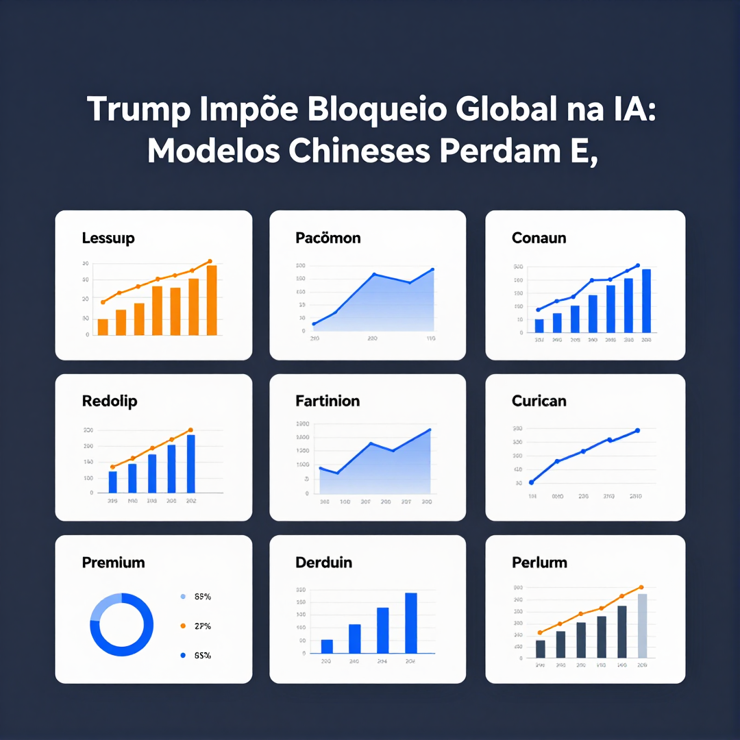 Infográfico - Trump Impõe Bloqueio Global na IA: Modelos Chineses Perdem Espaço no Mercado Americano