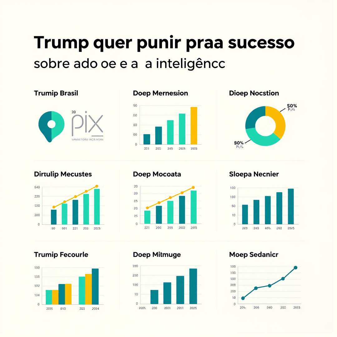 Infográfico - Trump quer punir Brasil por sucesso sobre Pix e a inteligência artificial nas finanças