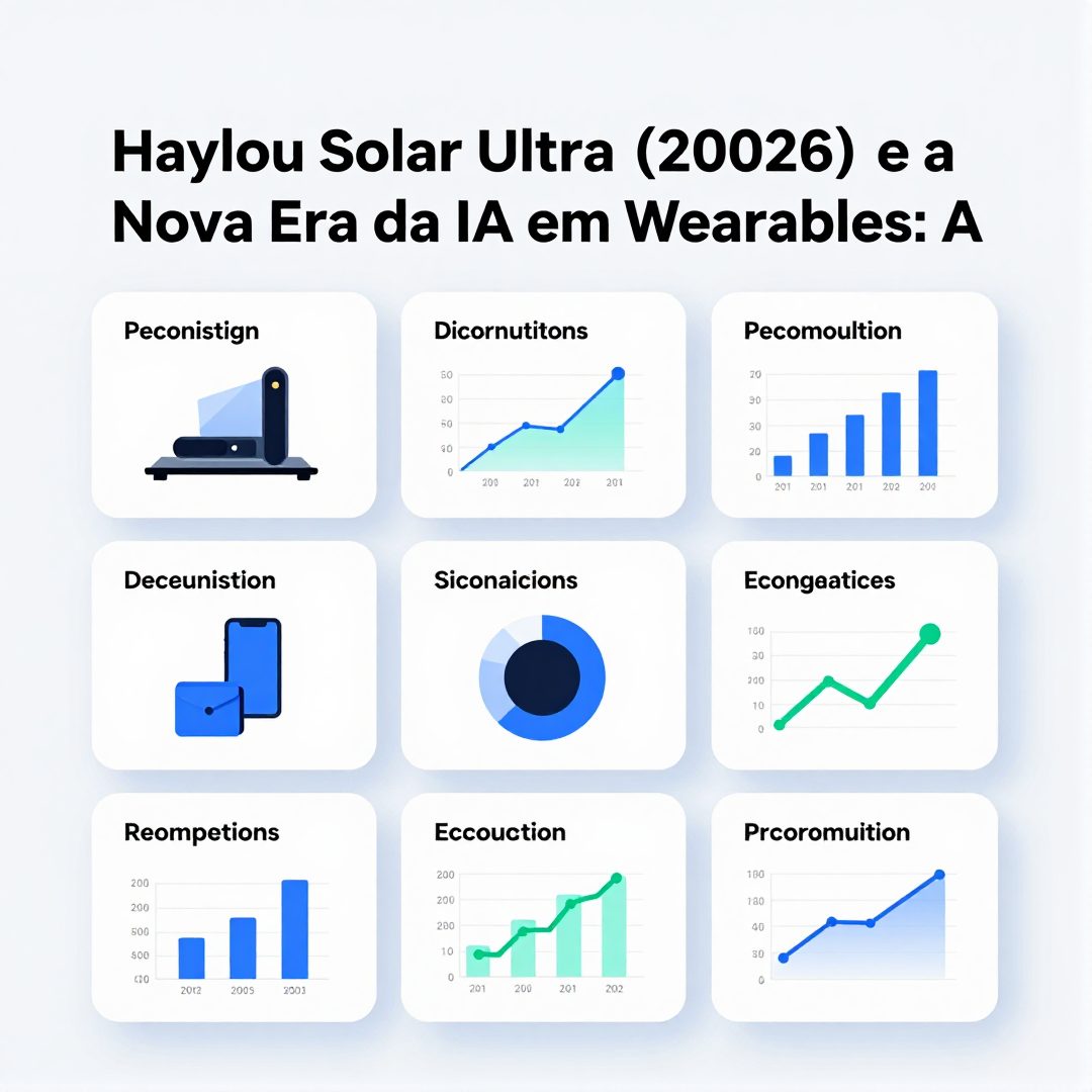 Infográfico - Haylou Solar Ultra (2026) e a Nova Era da IA em Wearables: Análise Comparativa com o Mercado Global