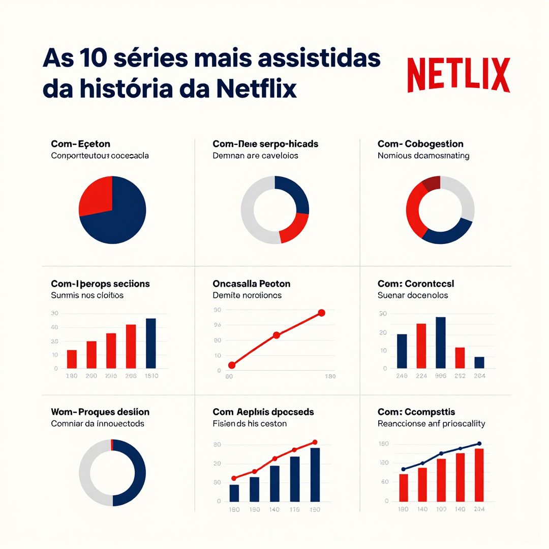 Infográfico - As 10 séries mais assistidas da história da Netflix: como a tecnologia e a inteligência artificial moldaram o streaming