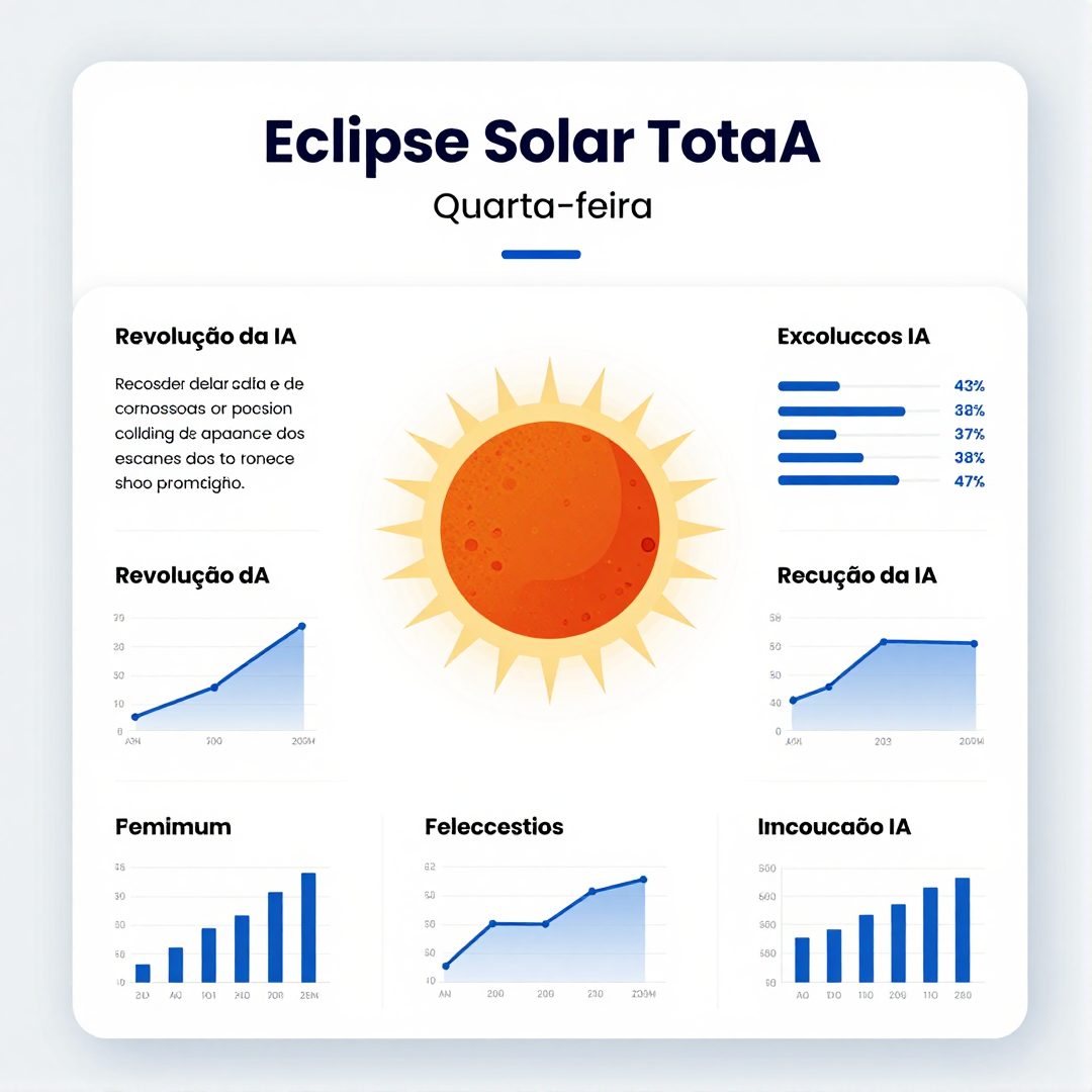 Infográfico - Eclipse solar total na quarta-feira: a revolução da IA e dos satélites garante previsão precisa