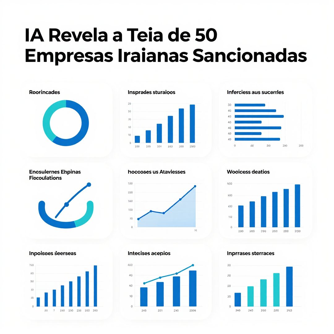 Infográfico - IA Revela a Teia de 50 Empresas Iranianas Sancionadas pelos EUA