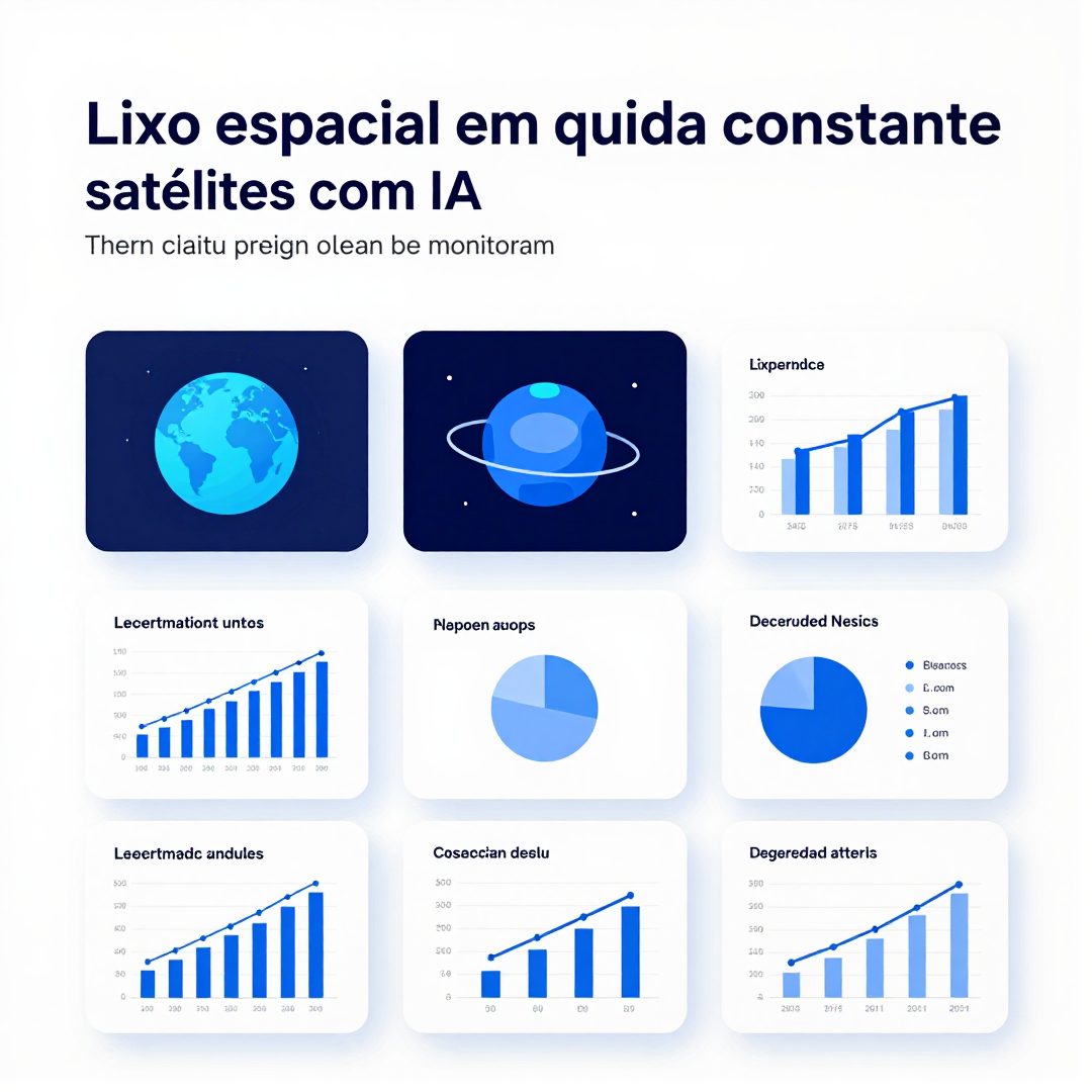 Infográfico - Lixo espacial em queda constante: satélites com IA monitoram detritos orbitais globais