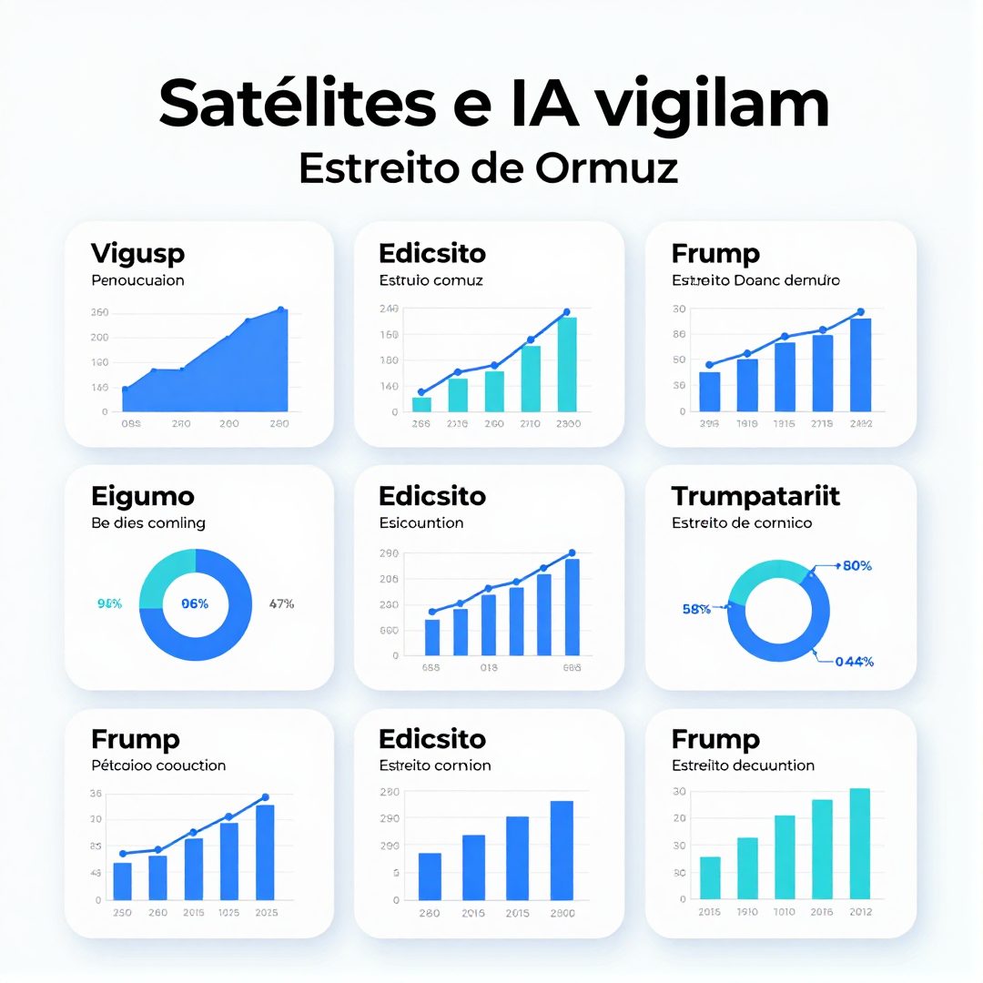 Infográfico - Satélites e IA vigiam Estreito de Ormuz enquanto Trump antecipa acordo para petróleo