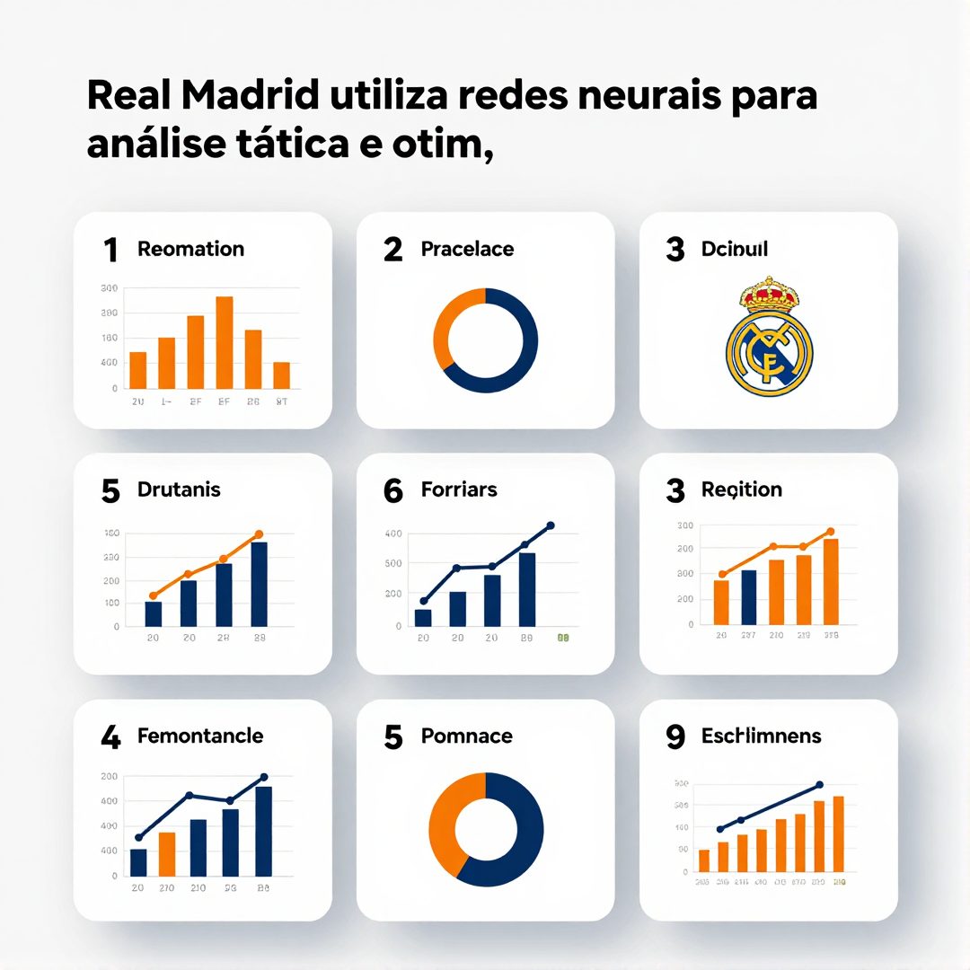 Infográfico - Real Madrid utiliza redes neurais para análise tática e otimização de transmissões europeias