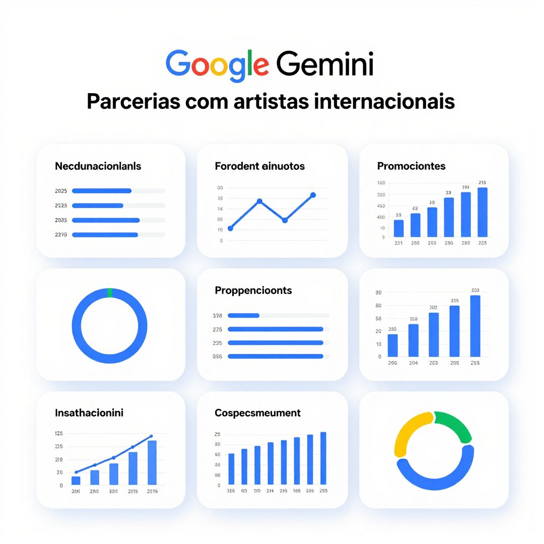 Infográfico - Google Gemini redefine parcerias com artistas internacionais usando inteligência artificial multimodal avançada