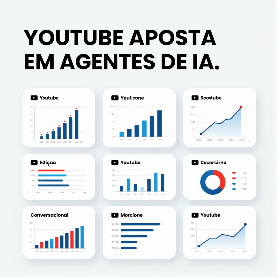 Infográfico - YouTube aposta em agentes de IA, edição conversacional e proteção de voz para criadores