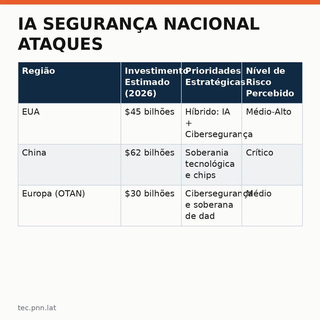 Infográfico - IA segurança nacional ataques: O novo cenário de ameaças globais