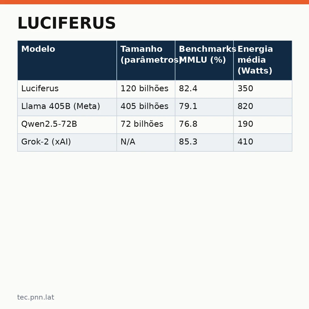 Infográfico - Luciferus: O novo desafio da IA sem censura desafia os grandes players globais