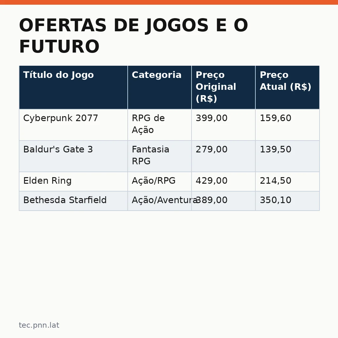 Infográfico - Ofertas de Jogos e o Futuro do Entretenimento Digital