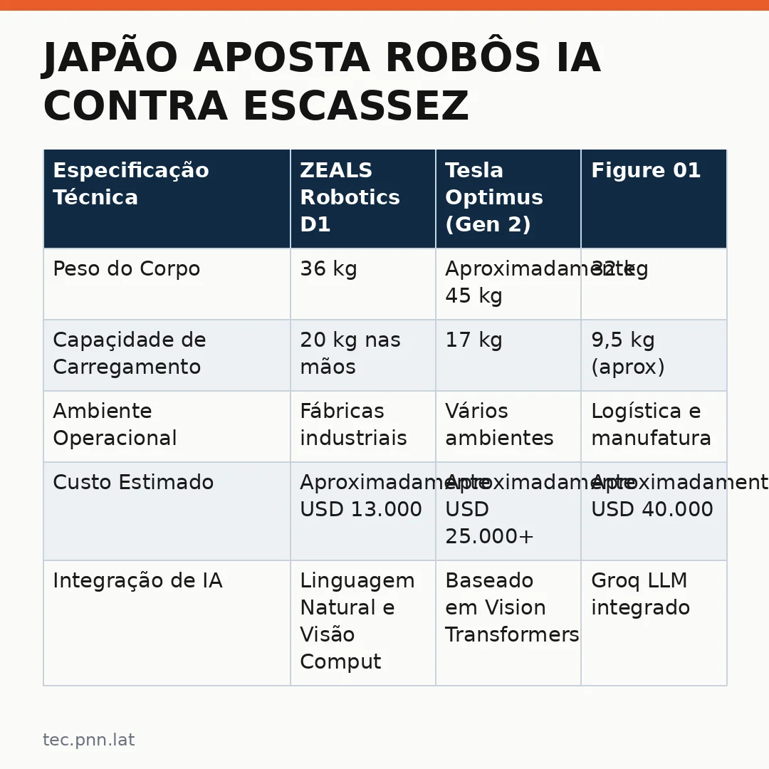 Infográfico - Japão aposta robôs IA contra escassez de mão de obra: o futuro da indústria manufactura