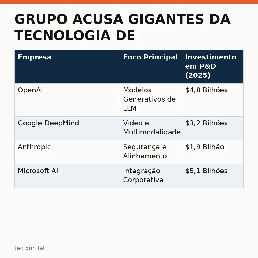 Infográfico - Grupo Acusa Gigantes da Tecnologia de Ter Feito Acordo para Frear a IA