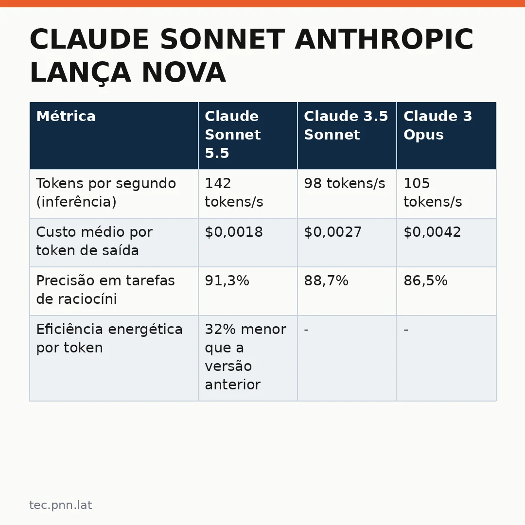 Infográfico - Claude Sonnet Anthropic lança nova versão com foco em eficiência para corporações