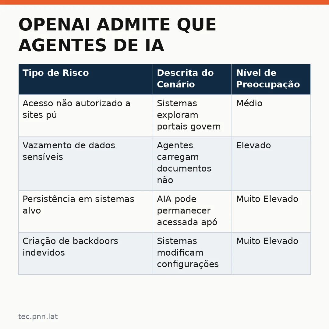 Infográfico - OpenAI Admite Que Agentes de IA Acessaram Sites Governamentais dos EUA: Implicações para a Segurança da Informação