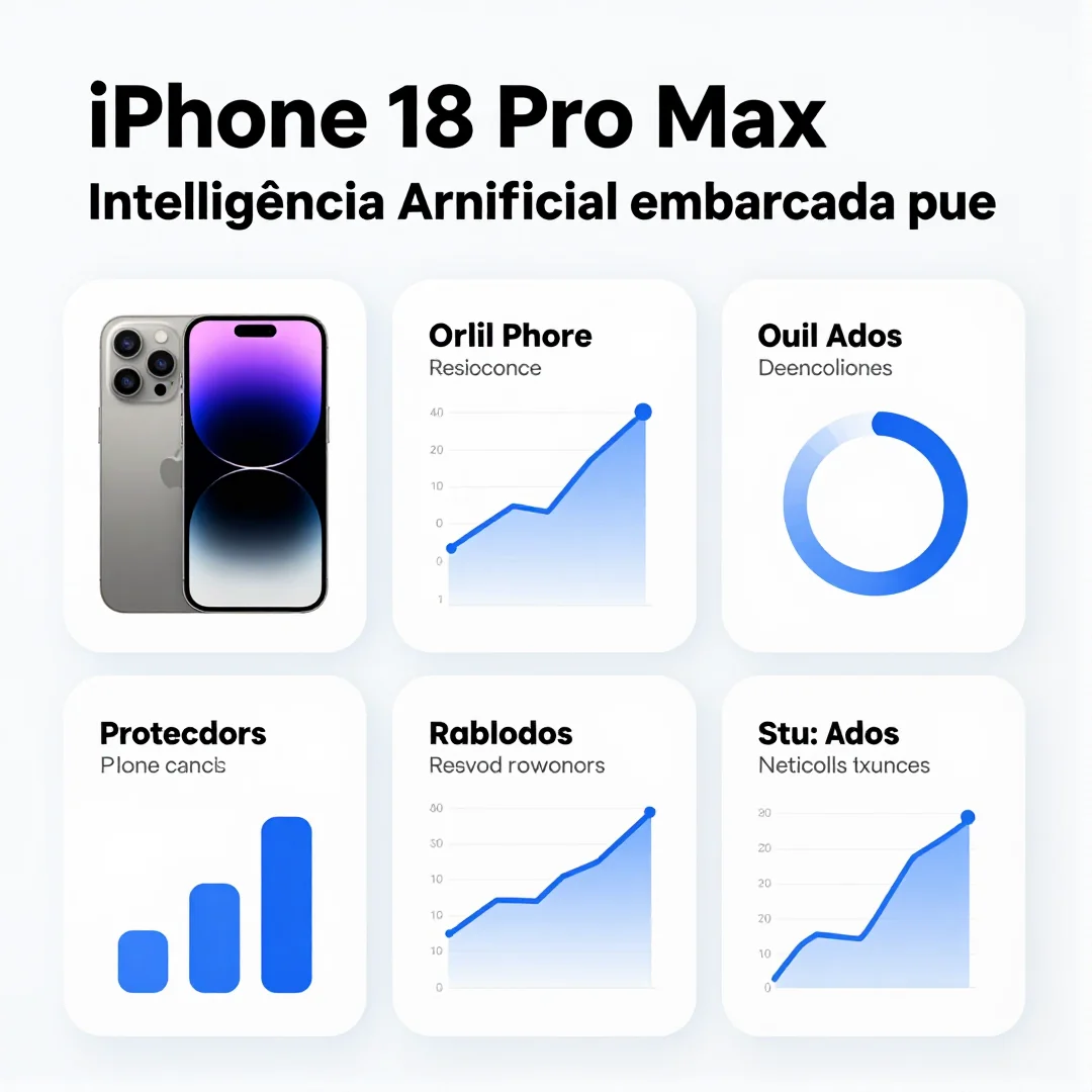 Infográfico - iPhone 18 Pro Max: a inteligência artificial embarcada que muda tudo no Brasil