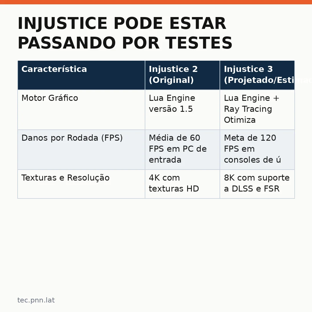 Infográfico - Injustice pode estar passando por testes na Califórnia: o que sabemos até agora
