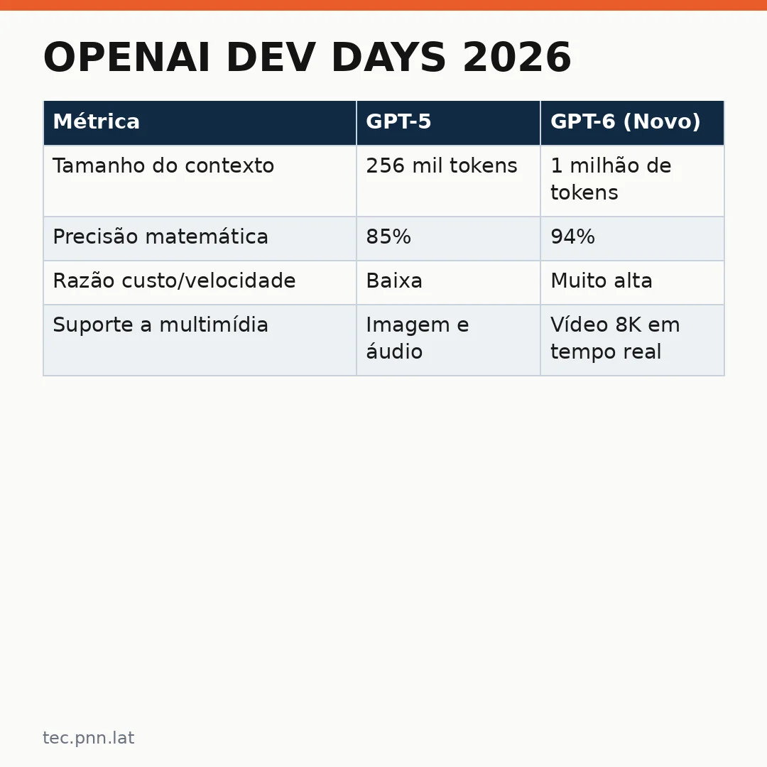 Infográfico - OpenAI Dev Days 2026: Veja todas as novas ferramentas de IA lançadas pela empresa em São Paulo