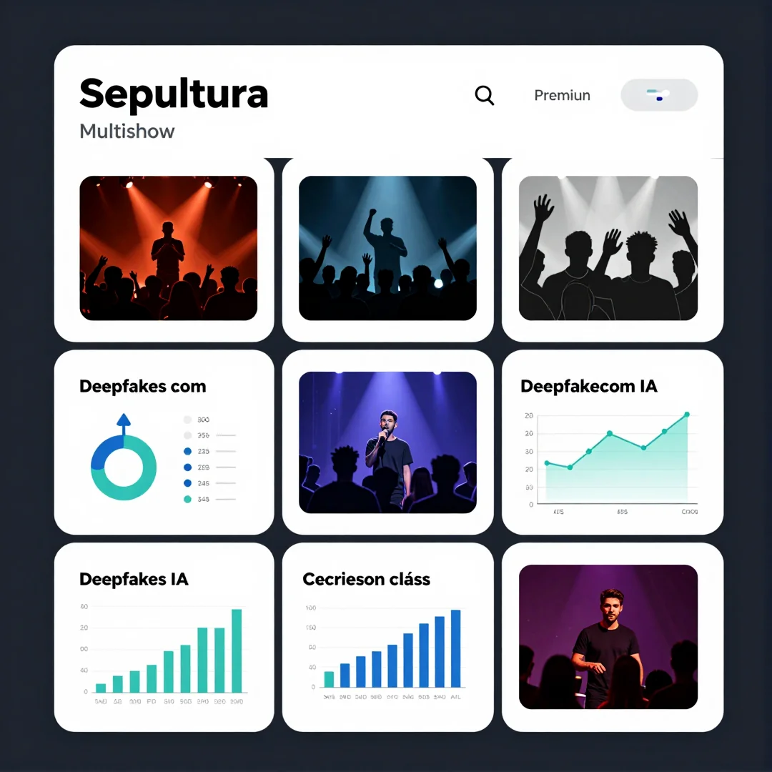 Infográfico - Sepultura no Multishow: deepfakes com IA recriam shows clássicos e desafiam autenticidade na música ao vivo