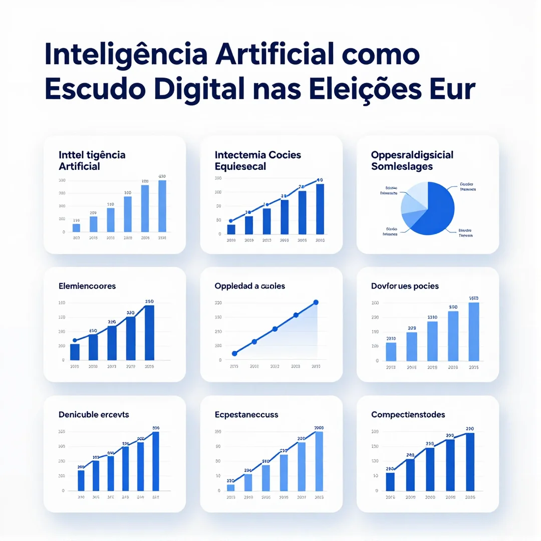Infográfico - Inteligência Artificial como Escudo Digital nas Eleições Européias e Movimento de Resistência