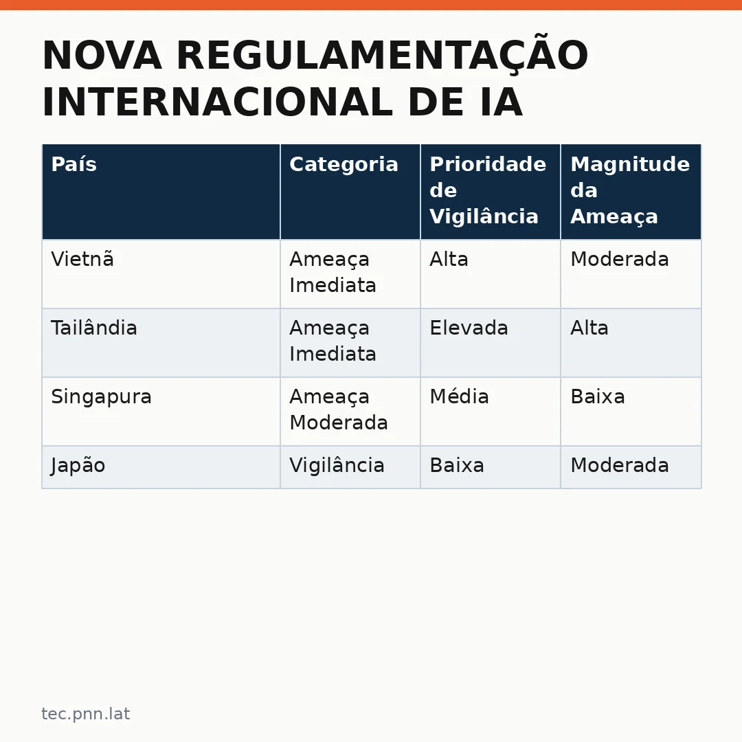 Infográfico - Nova regulamentação internacional de IA coloca empresas asiáticas sob escrutínio em Washington