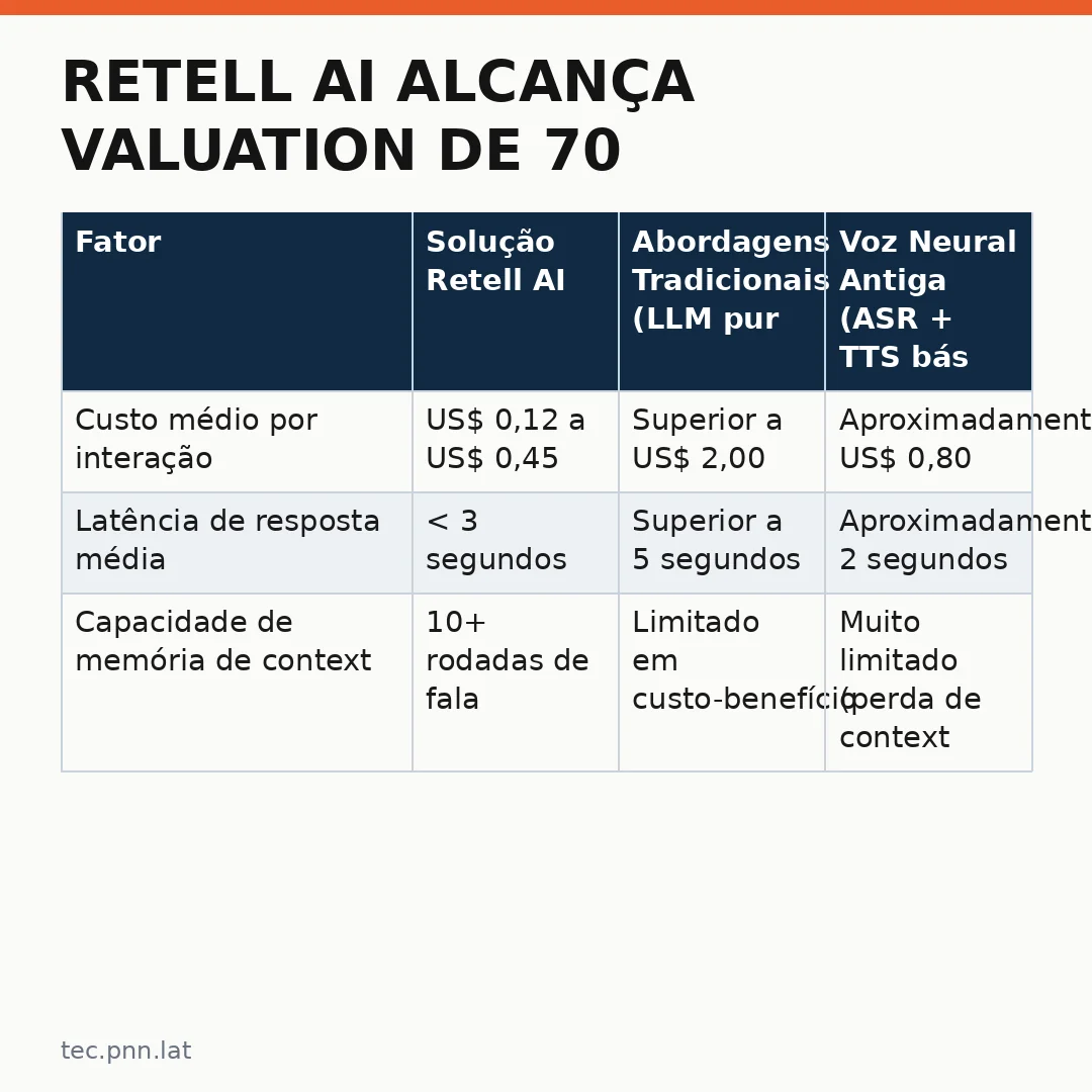 Infográfico - Retell AI alcança valuation de 70 milhões ao revolucionar agentes de voz