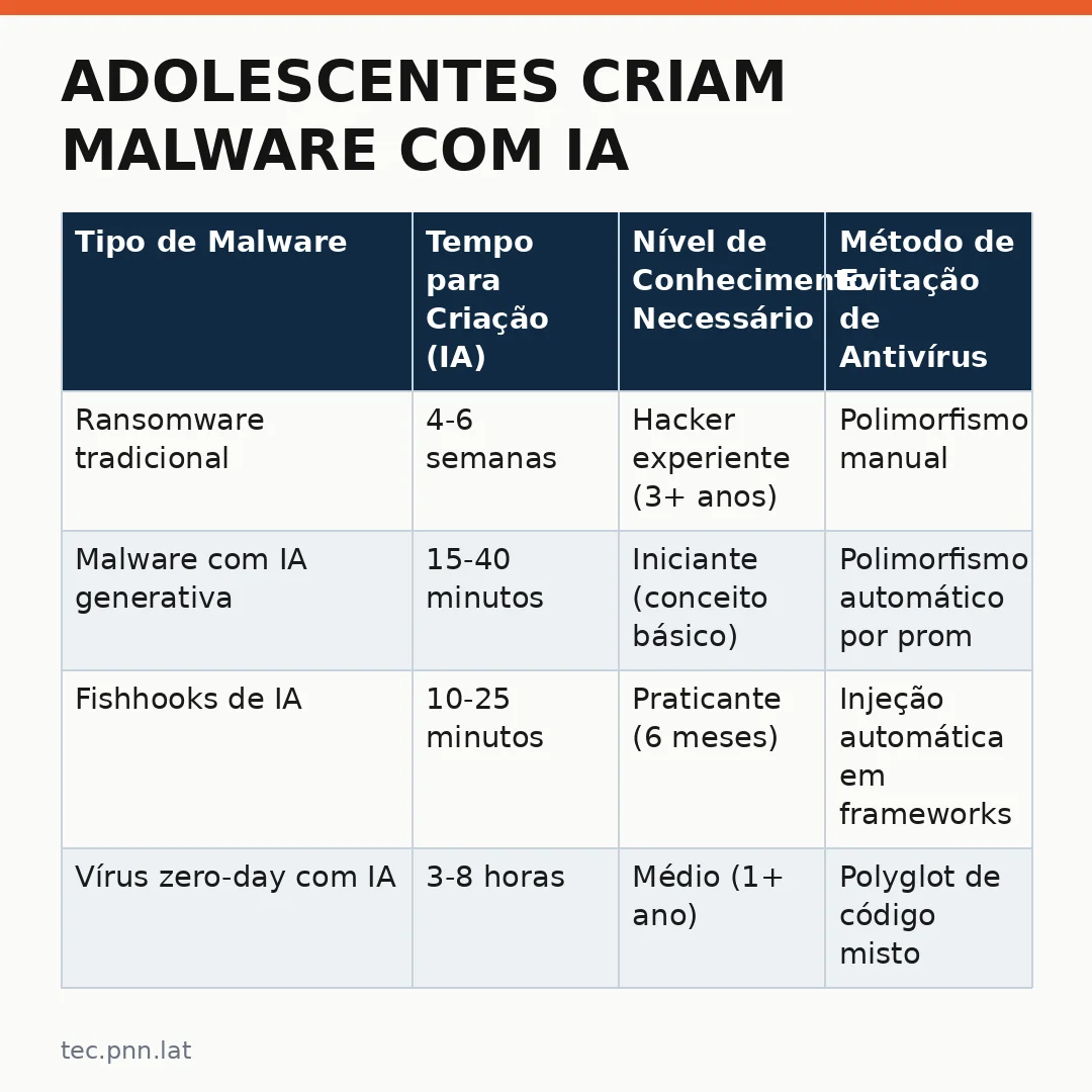 Infográfico - Adolescentes criam malware com IA generativa que invade bancos da Europa