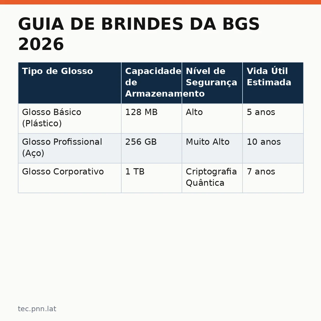 Infográfico - Guia de Brindes da BGS 2026: Tendências em Tecnologia e Inteligência Artificial Internacional