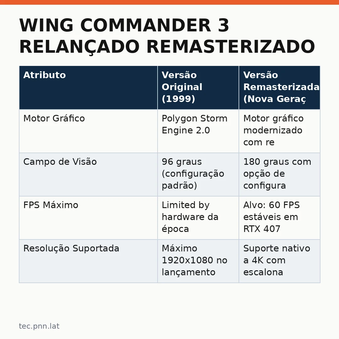 Infográfico - Wing Commander 3 relançado remasterizado: a volta do clássico de voos espaciais para plataformas modernas