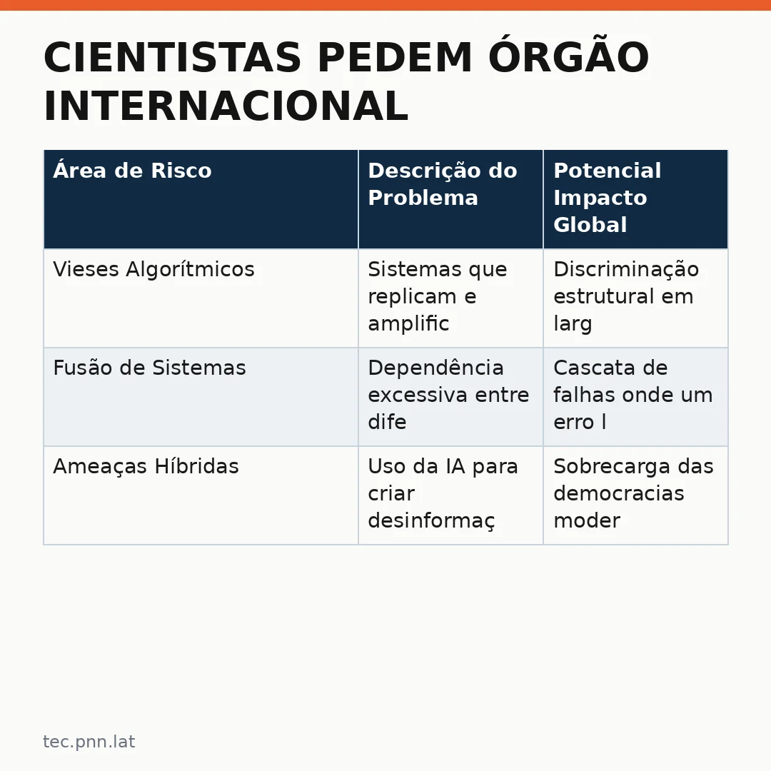 Infográfico - Cientistas pedem órgão internacional para supervisionar sistemas de IA