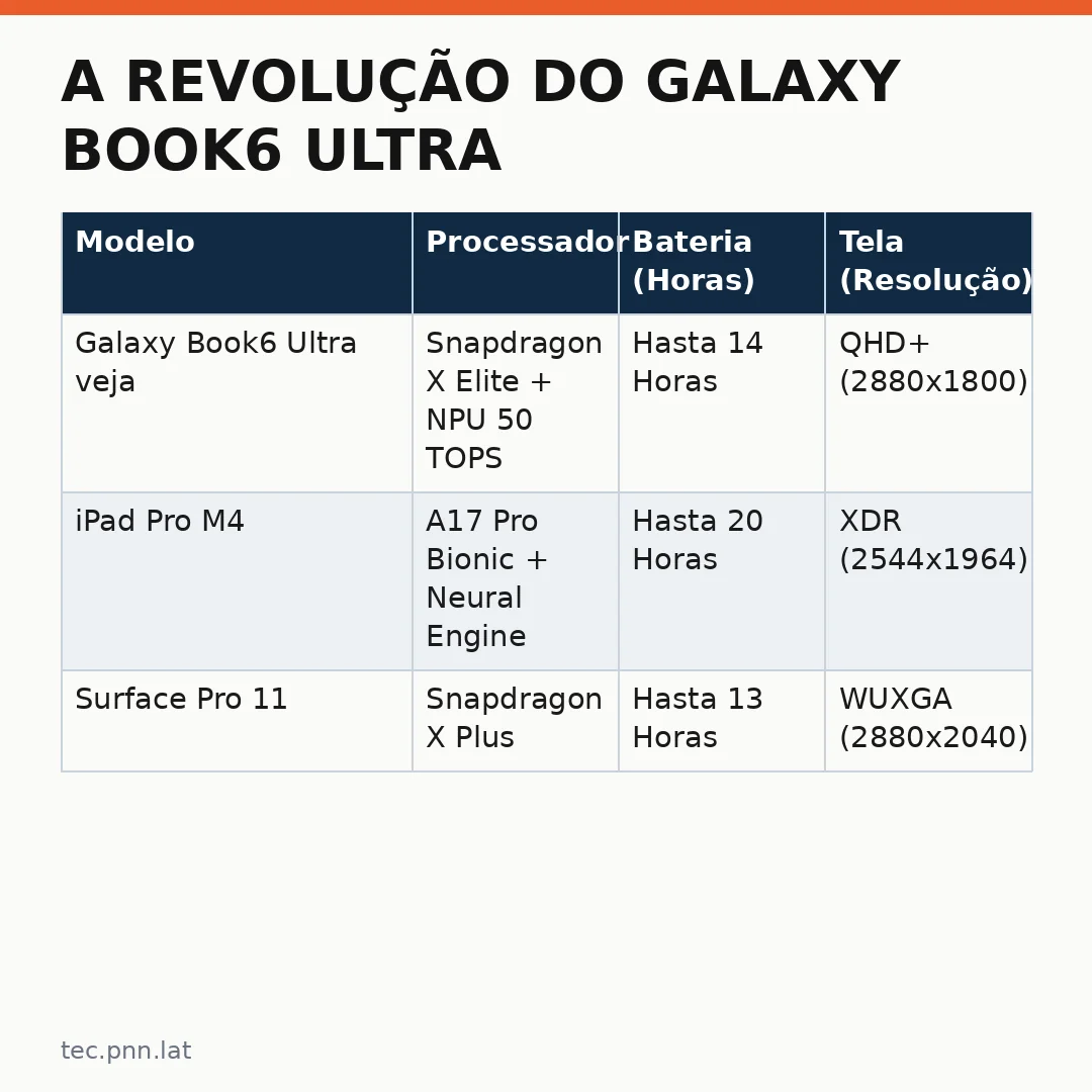 Infográfico - A Revolução do Galaxy Book6 Ultra com o Chip Snapdragon X Elite