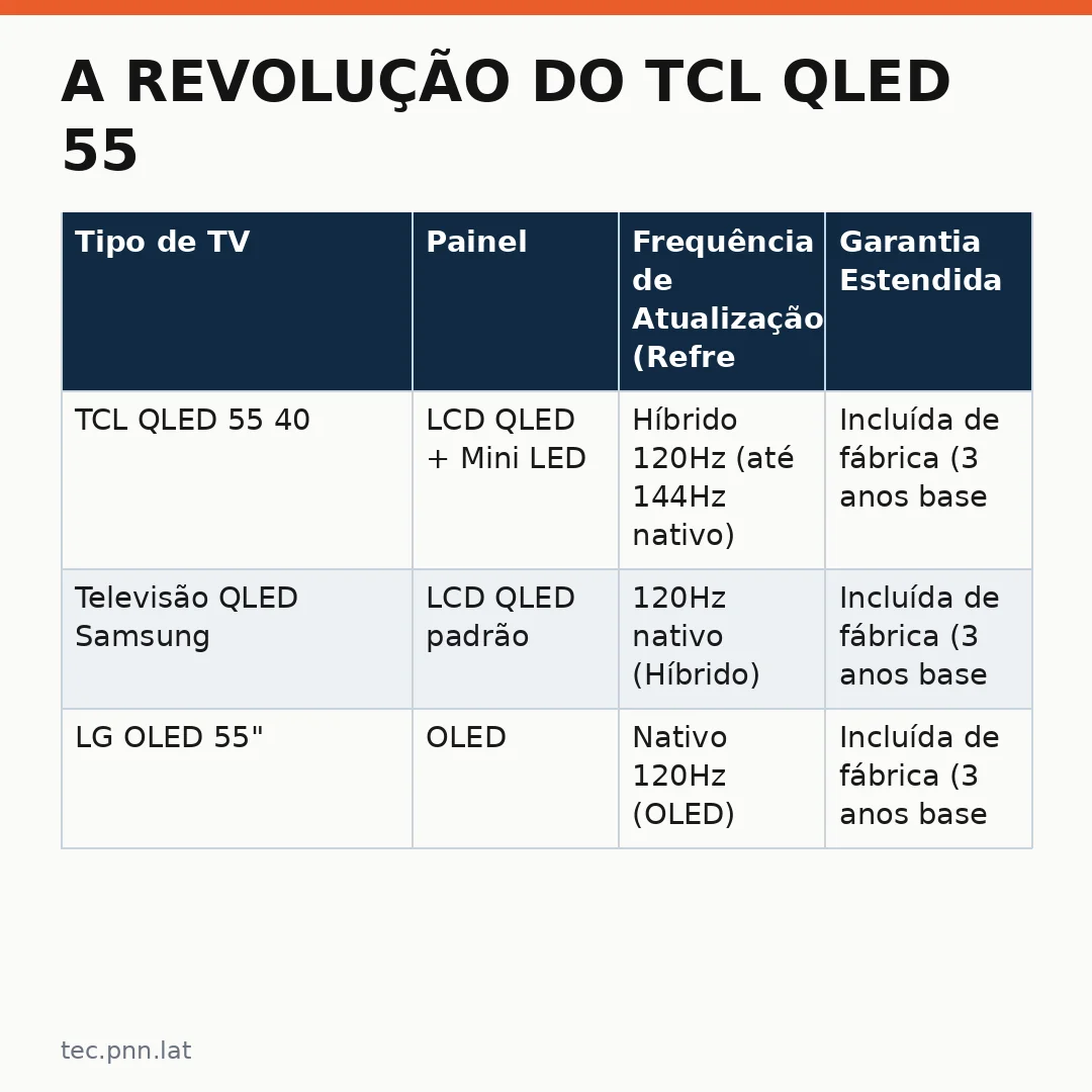 Infográfico - A revolução do TCL QLED 55 40 no mercado brasileiro de tecnologia