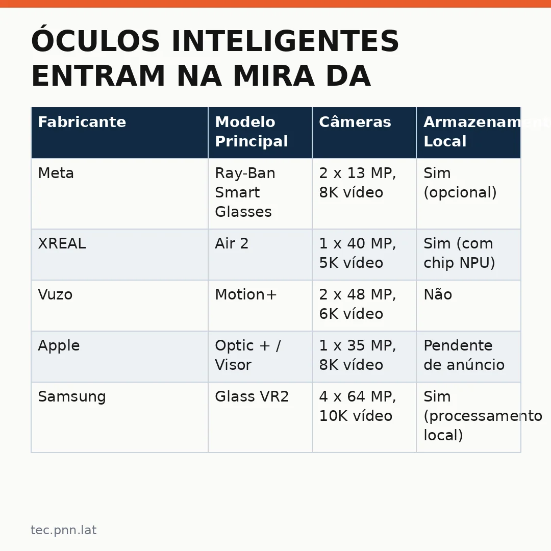 Infográfico - Óculos inteligentes entram na mira da regulamentação de privacidade