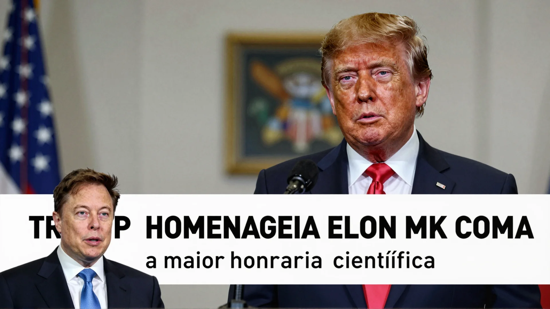 Trump homenageia Elon Musk com a maior honraria científica dos Estados Unidos