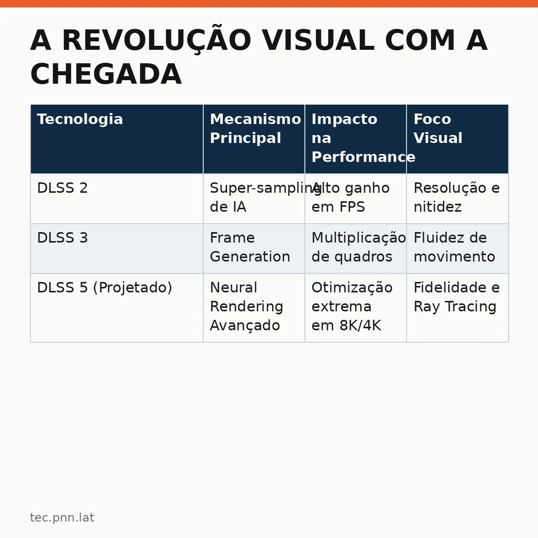 Infográfico - A revolução visual com a chegada do DLSS 5 nos notebooks RTX Spark e jogos atuais