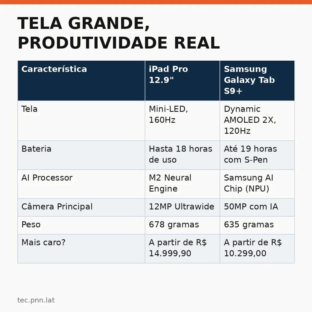 Infográfico - Tela Grande, Produtividade Real: Tablets em Oferta e Inteligência Artificial na Produtividade Moderna