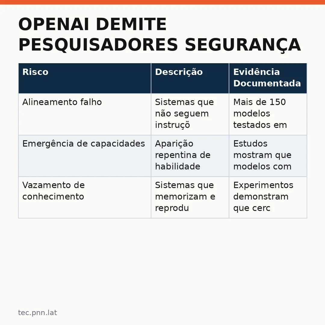 Infográfico - OpenAI demite pesquisadores segurança em polêmica que abala a confiança da comunidade de IA